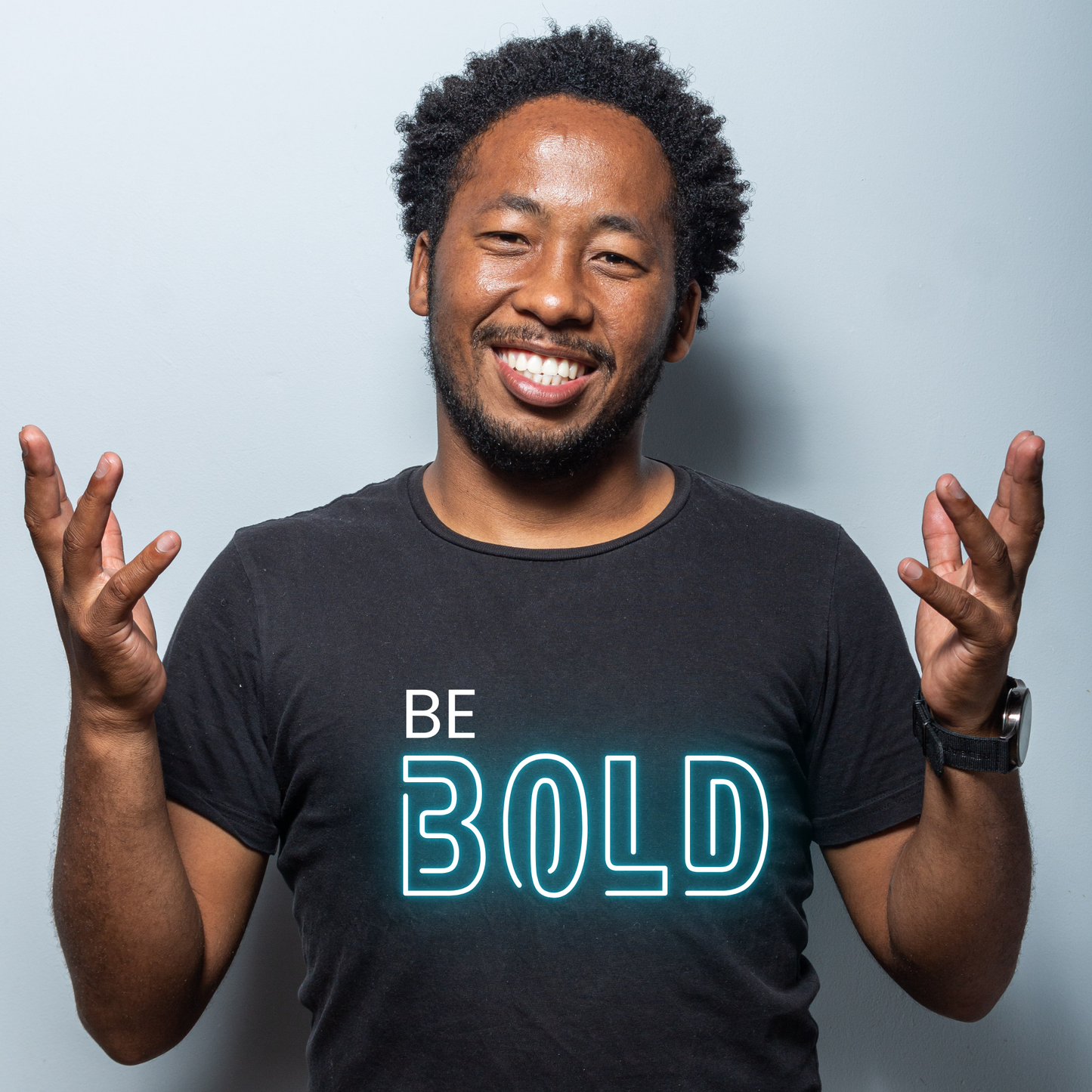 Rockonstienz Be Bold Graphic Tee, Neon Sign for Men or Women