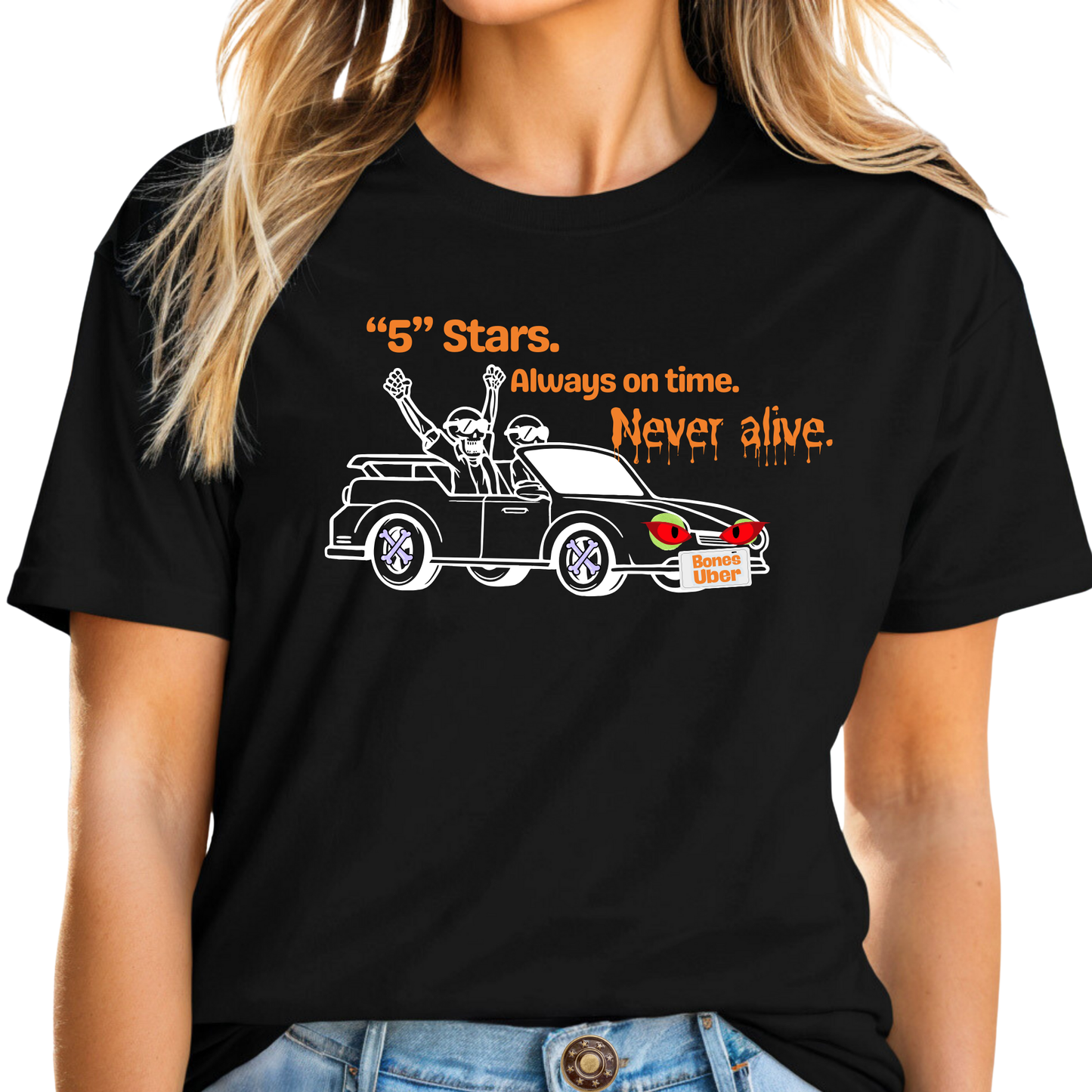 Bones Uber T-Shirt | Funny Skeleton Halloween Gift