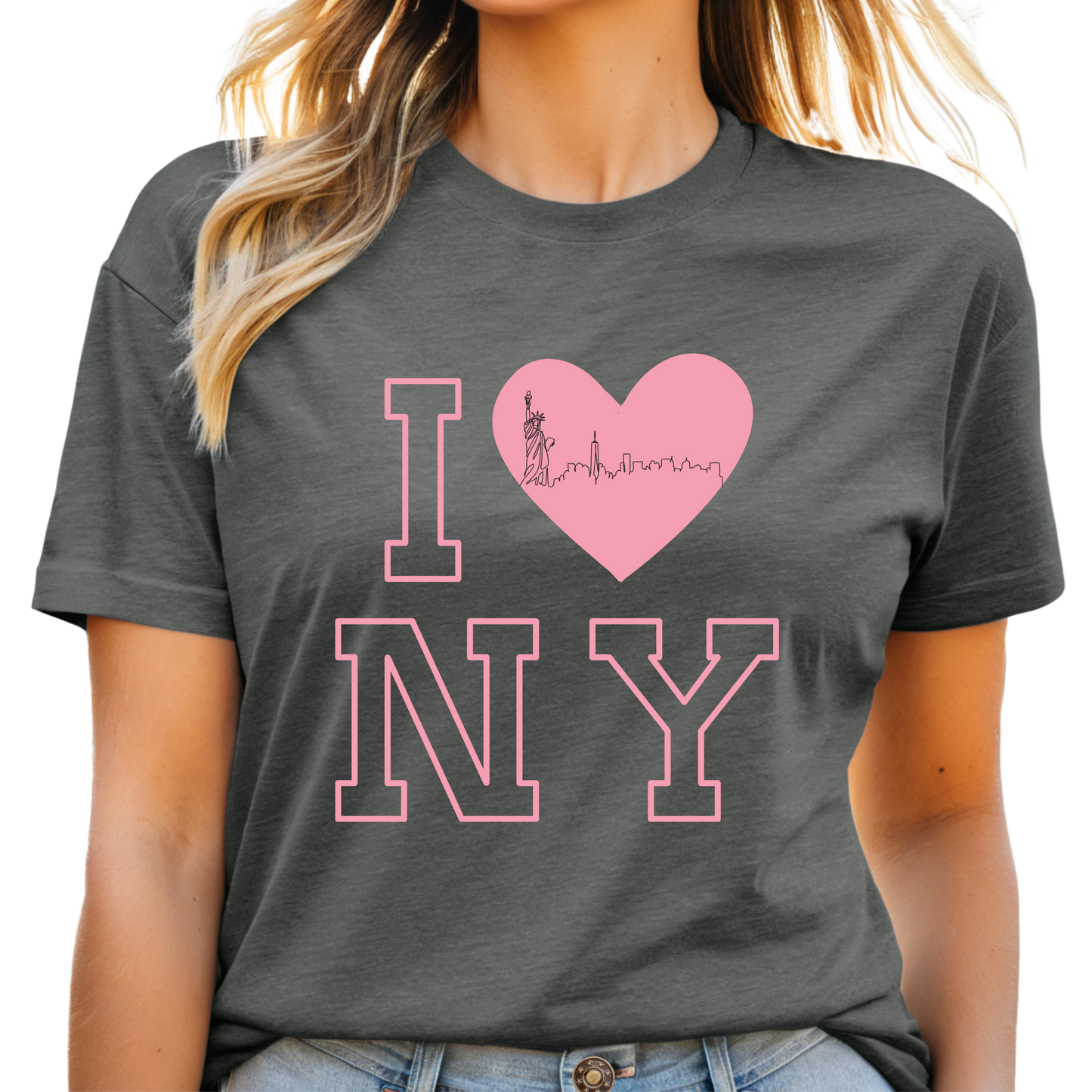 Rockonstienz I Love NY - Classic New York City Graphic Tee for Women