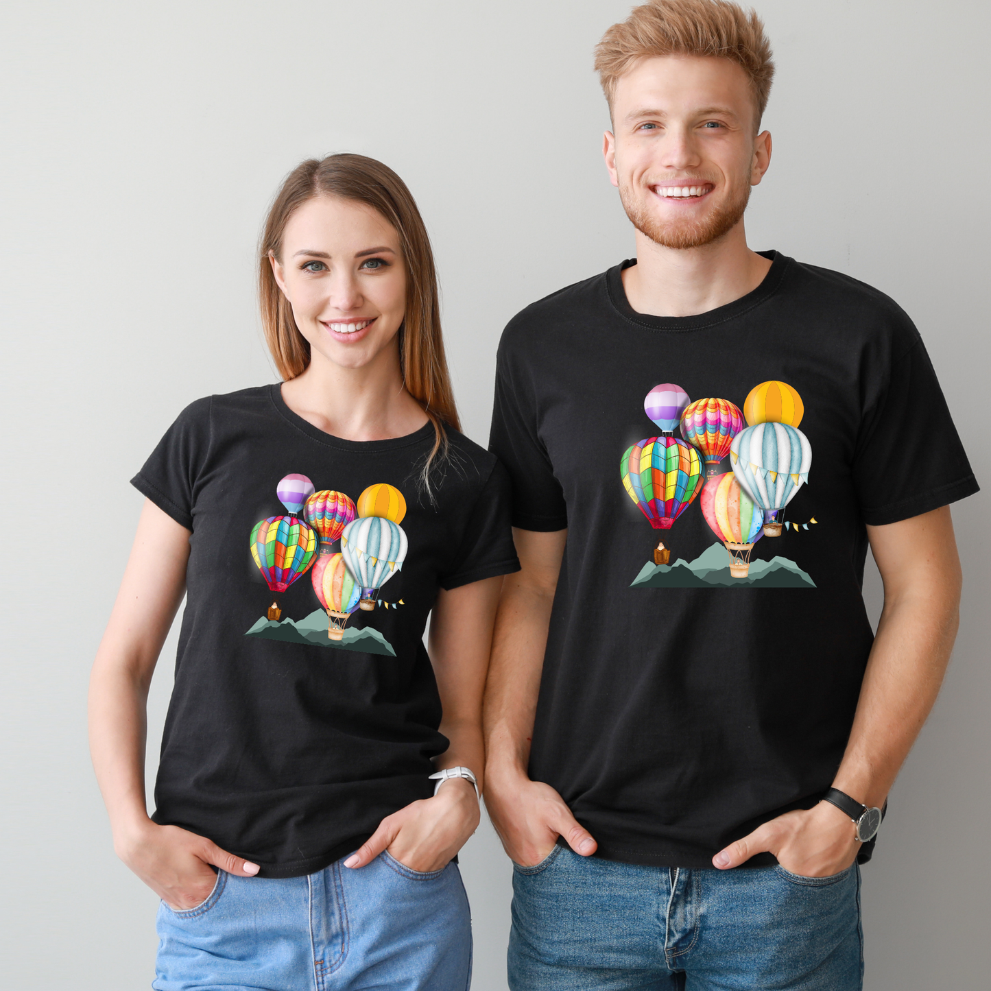 Rockonstienz Hot Air Balloons Graphic T-Shirt – Colorful Adventure Tee