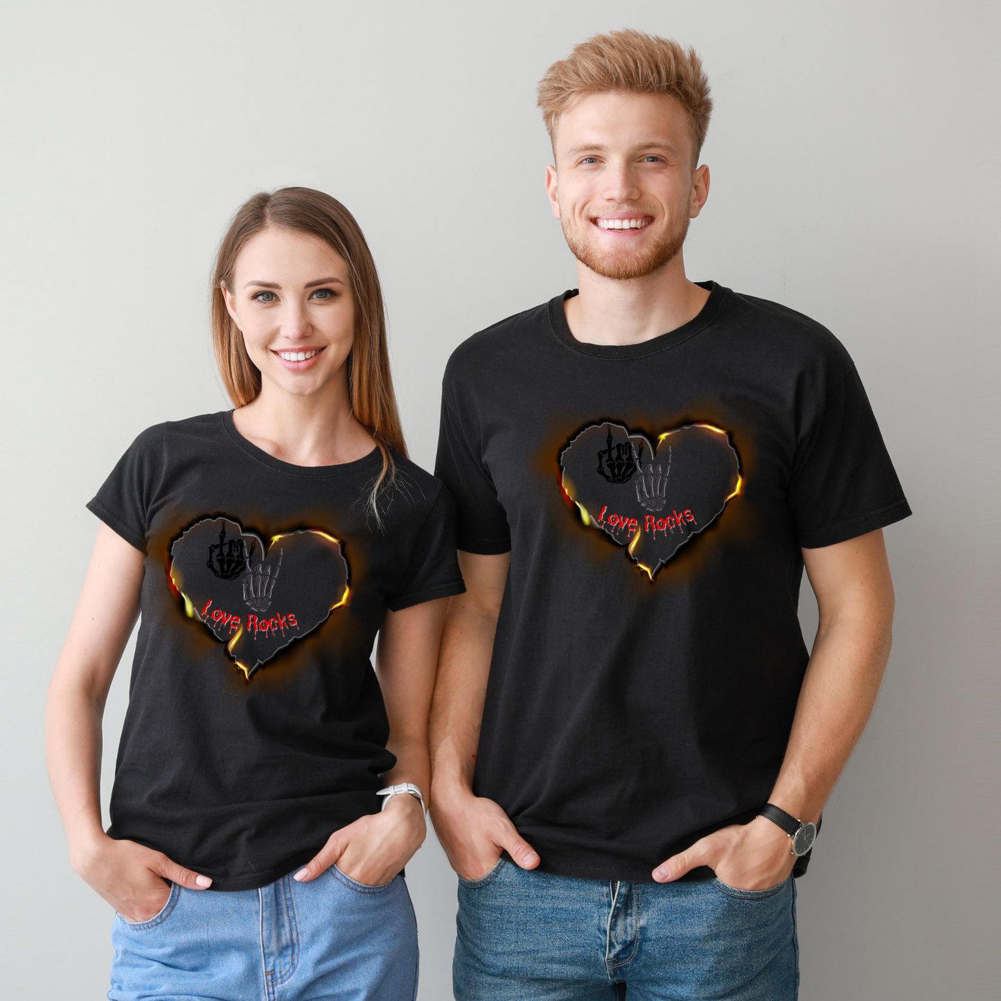 Rockonstienz Love Rocks Graphic Tee Proclaims Your Love in the Rock World