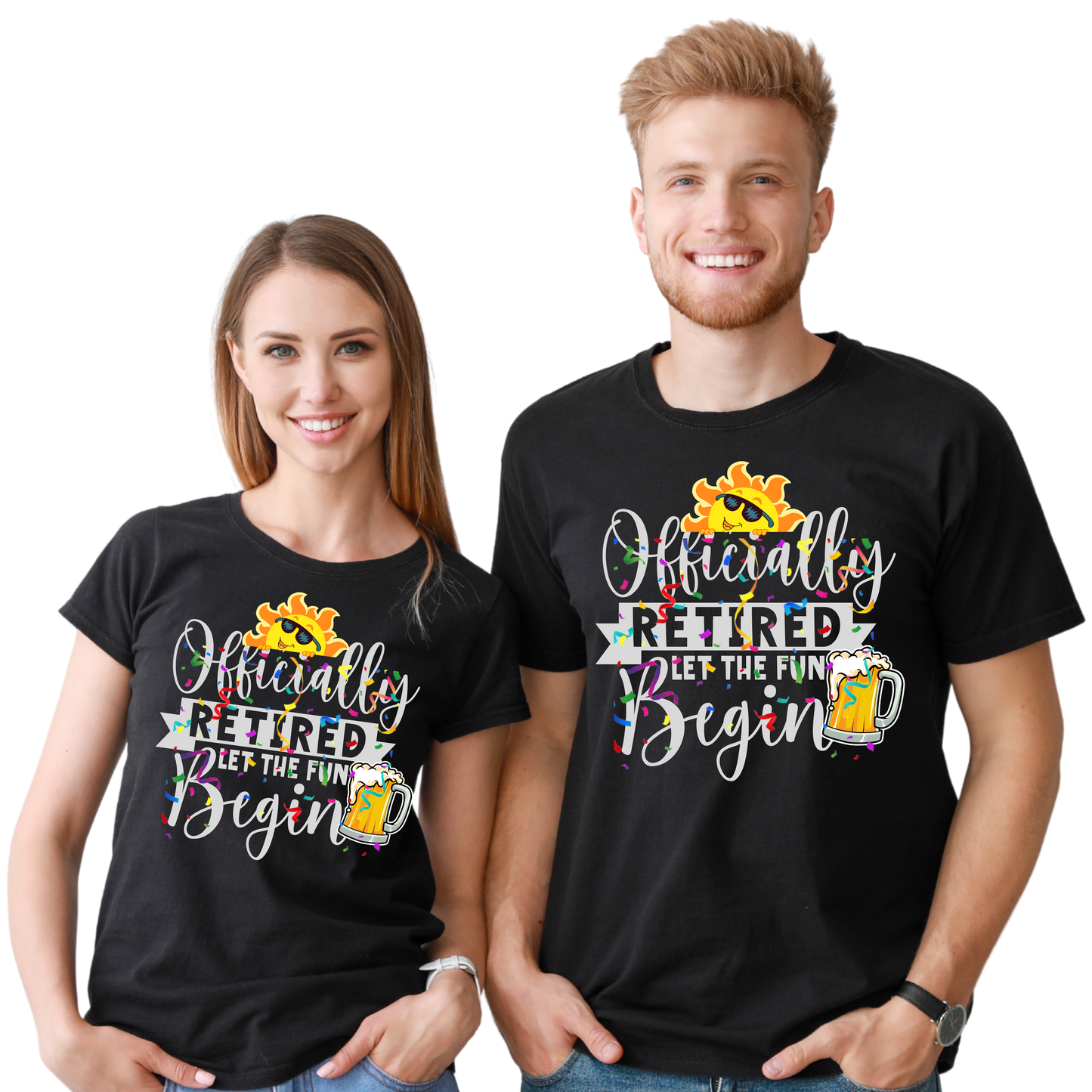 Rockonstienz Officially Retired - Beer Graphic Tee, Funny Retirement T-Shirt