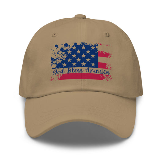 Rockonstienz God Bless American Hat shows Patriotism and Support of America Statement
